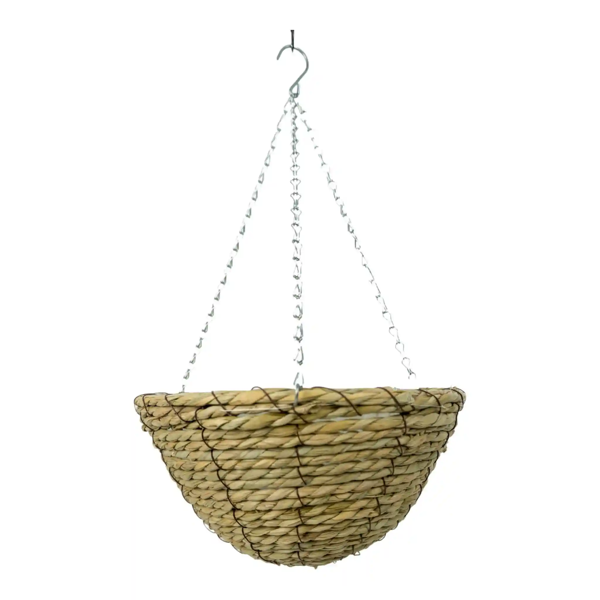 Growers_Own_Woburn_Round_Hanging_Basket_Seagrass_wholesale_hanging_baskets_UK_wholesale_garden_supplies_hanging_baskets_bulk_decorative_hanging_baskets_wholesale Growers Own Woburn 14 Inch Round Seagrass Hanging Basket (Box of 20) - Image 1