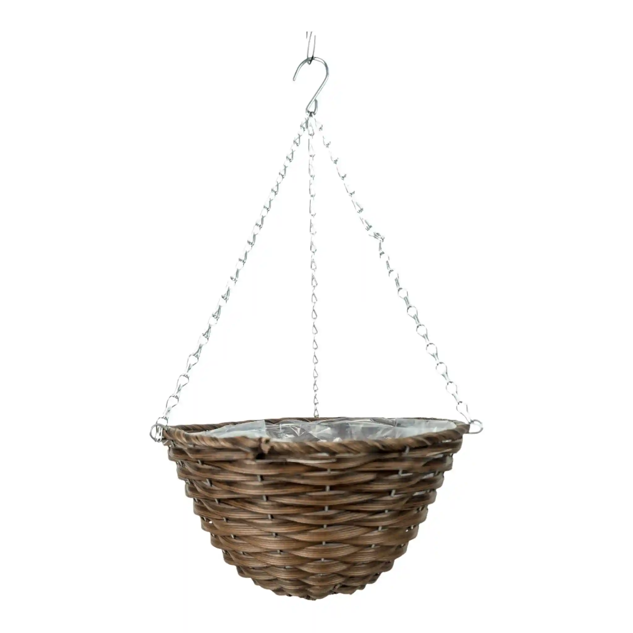 Growers_Own_Wrest_Park_Round_Plastic_Rattan_Hanging_Basket_wholesale_hanging_baskets_UK_wholesale_garden_supplies_hanging_baskets_bulk Growers Own Wrest Park 12 inch Round Plastic Rattan Hanging Basket (Box of 20) - Image 1