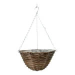 Growers Own Wrest Park 14 inch Round Plastic Rattan Hanging Basket (Box of 20)