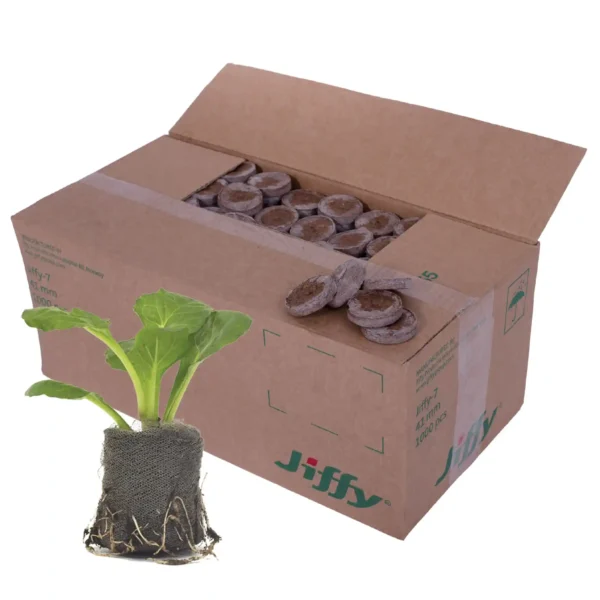 Jiffy Pellets J7 3070 Peatcoir PLA 39 x 39mm (Box of 1000) - Eco-Friendly Propagation