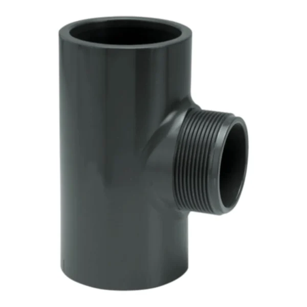 PVC 50mm x 1.25" x 50mm Male Branch Tee - Industrial Irrigation Fitting