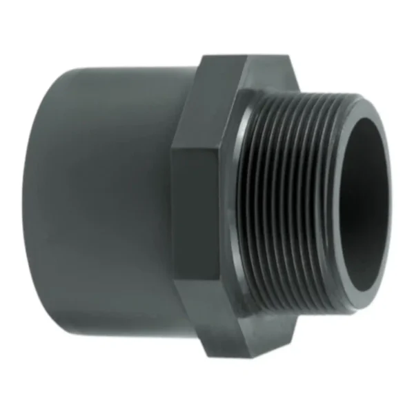 PVC 20mm x 1/2" Male Threaded Hexagon Adapter - Precision Pipe Fitting