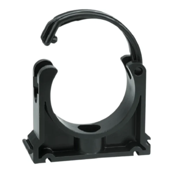PVC 50mm Pipe Clamp with Clip - Durable Garden Irrigation Support
