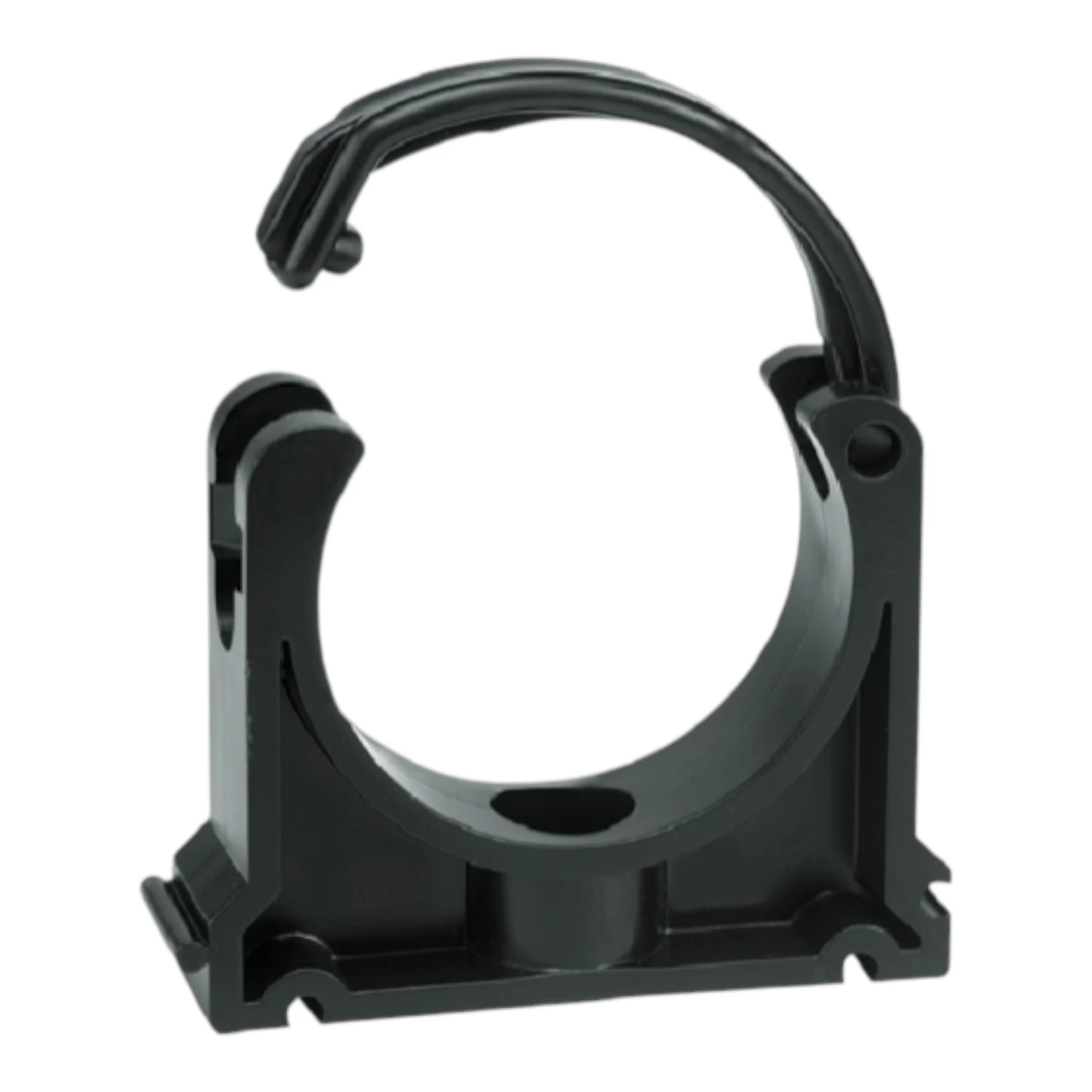 PVCPipeClampwithClip- PVC 50mm Pipe Clamp with Clip - Durable Garden Irrigation Support - Image 1