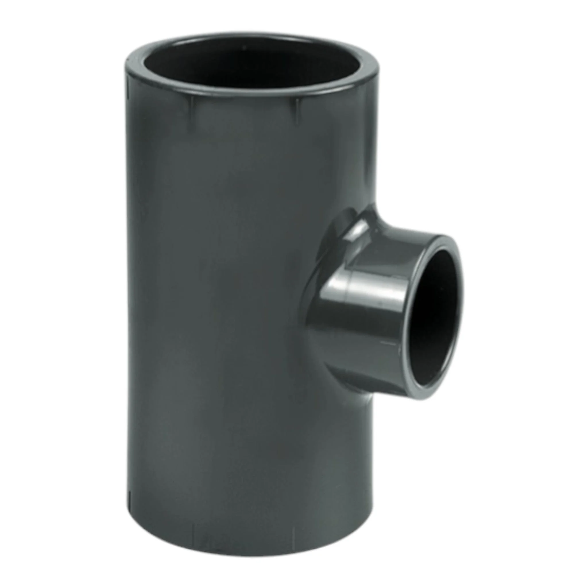 PVCReducingTee- PVC 75mm x 63mm x 75mm Reducing Tee - Heavy Duty Pipe Fitting - Image 1