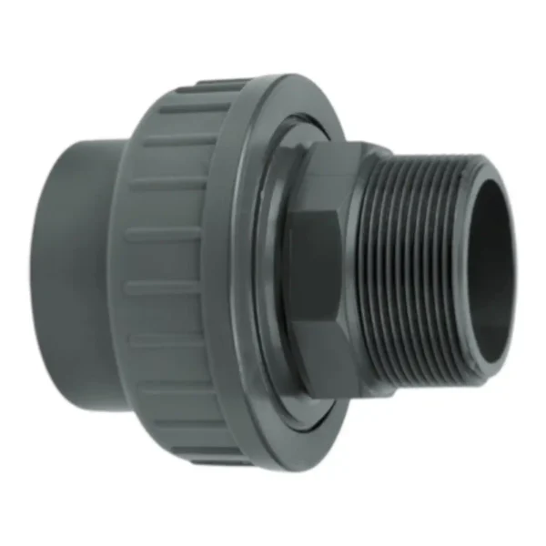 PVC 50mm x 1.5 Inch Socket Union Male Threaded - Heavy Duty Fitting