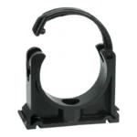 PVC 40mm Pipe Clamp with Clip - Secure Support Bracket