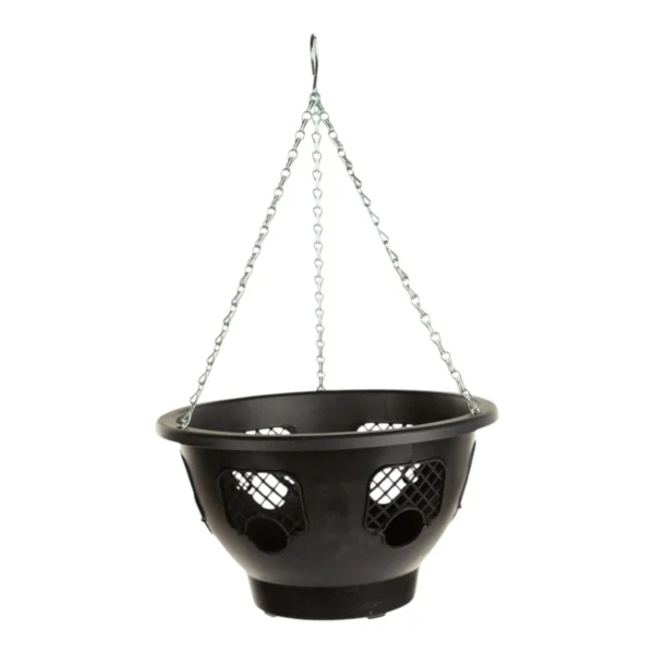 Plantopia Black Hanging Basket 14 inch 35cm (Box of 24) - Easy Fill Design