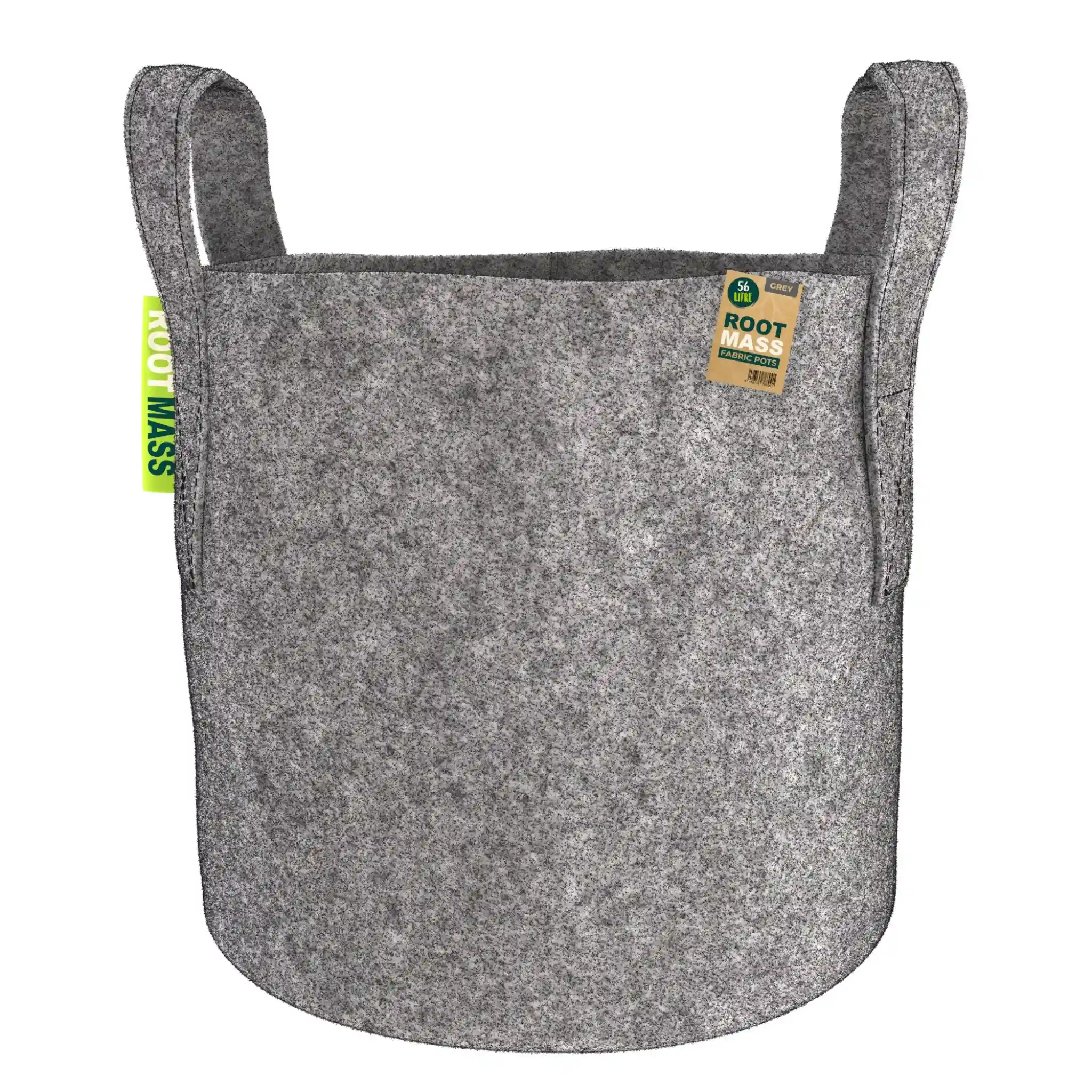 ROOTMASSRoundFabricPot56L_LIGHTGREY_ GREY RootMASS 56L Fabric Pot (60 per box) - Large Aeration Planters - Image 1