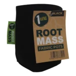BLACK RootMASS 1L Propagation Thick Fabric Pot (640 per box) - Heavy Duty Seedling Pots
