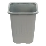 Modiform 8cm High Square Thermoformed PP Pot Grey - Case of 1775