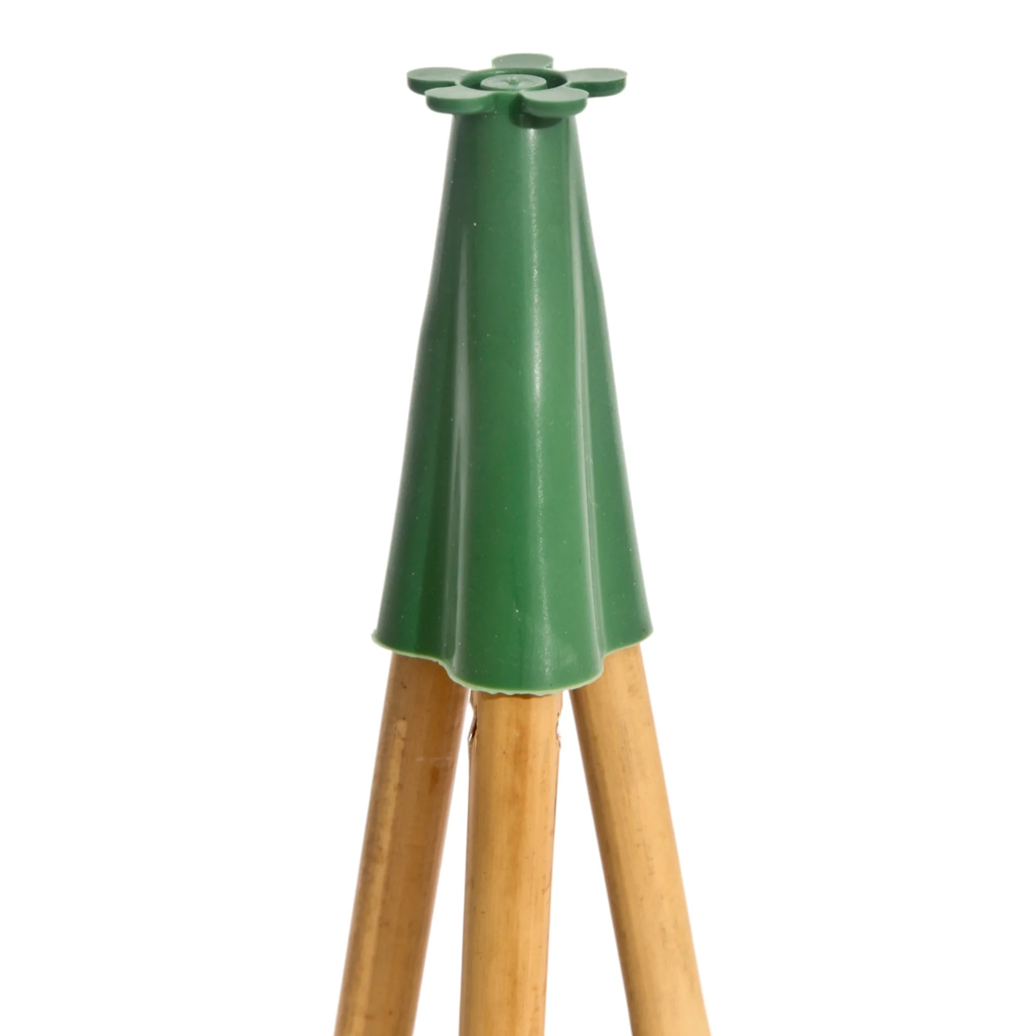 TyneMoulds_MachineryPyramidCapfor3BambooCanes Pyramid Cap for 3 Bamboo Canes GREEN (Box of 1000) - Professional Support - Image 1