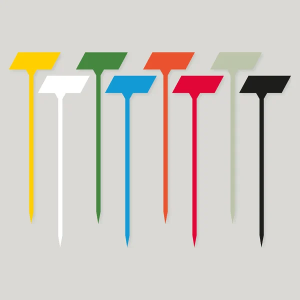 Angled Head Labels 160mm (Pack of 50) YELLOW - Tilted Plant Markers