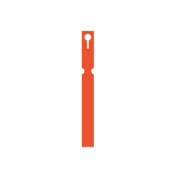 Self-Tie Vinyl Loop Lock Labels 25mm x 220mm Orange - Box of 1000