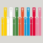 Self-Tie Vinyl Loop Lock Labels 25mm x 220mm Orange - Box of 1000 - Image 2
